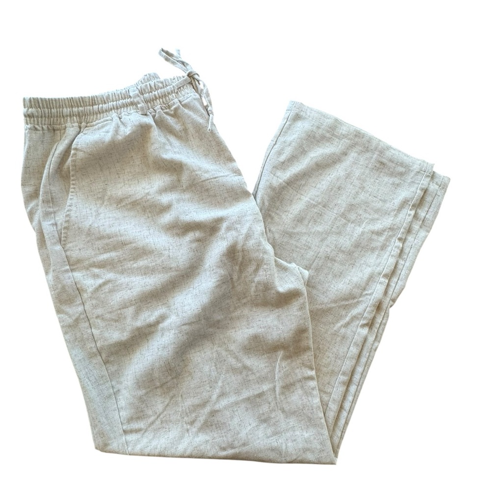 Coofandy Men’s Linen Blend Drawstring‎ Pants Size Large | Beach Casual